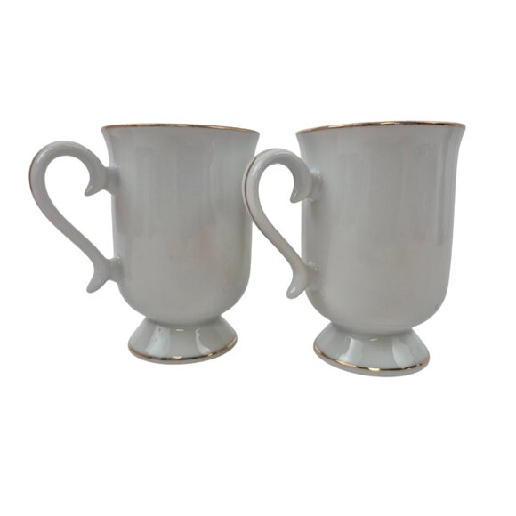 Royal Princess Fine Porcelain Mugs Floral Butterfly Design Gold Trim Japan 2 mug - Picture 6 of 9